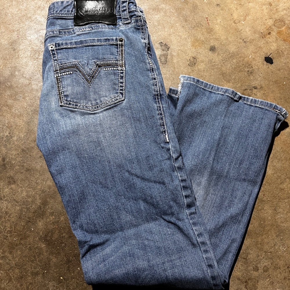 ROCK AND ROLL DENIM BOOT CUT JEANS 
SIZE 33/30